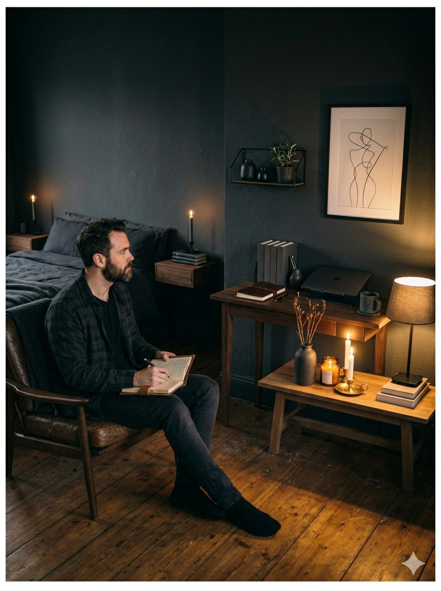 Minimalist personal space optimized for rest